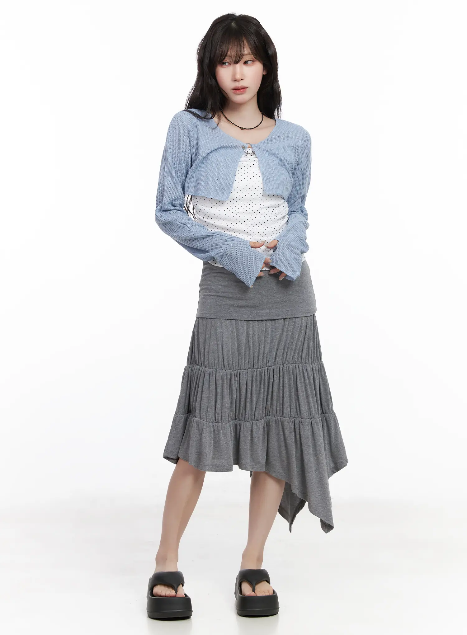 Chic Net Crop Cardigan CF519 - Image 3