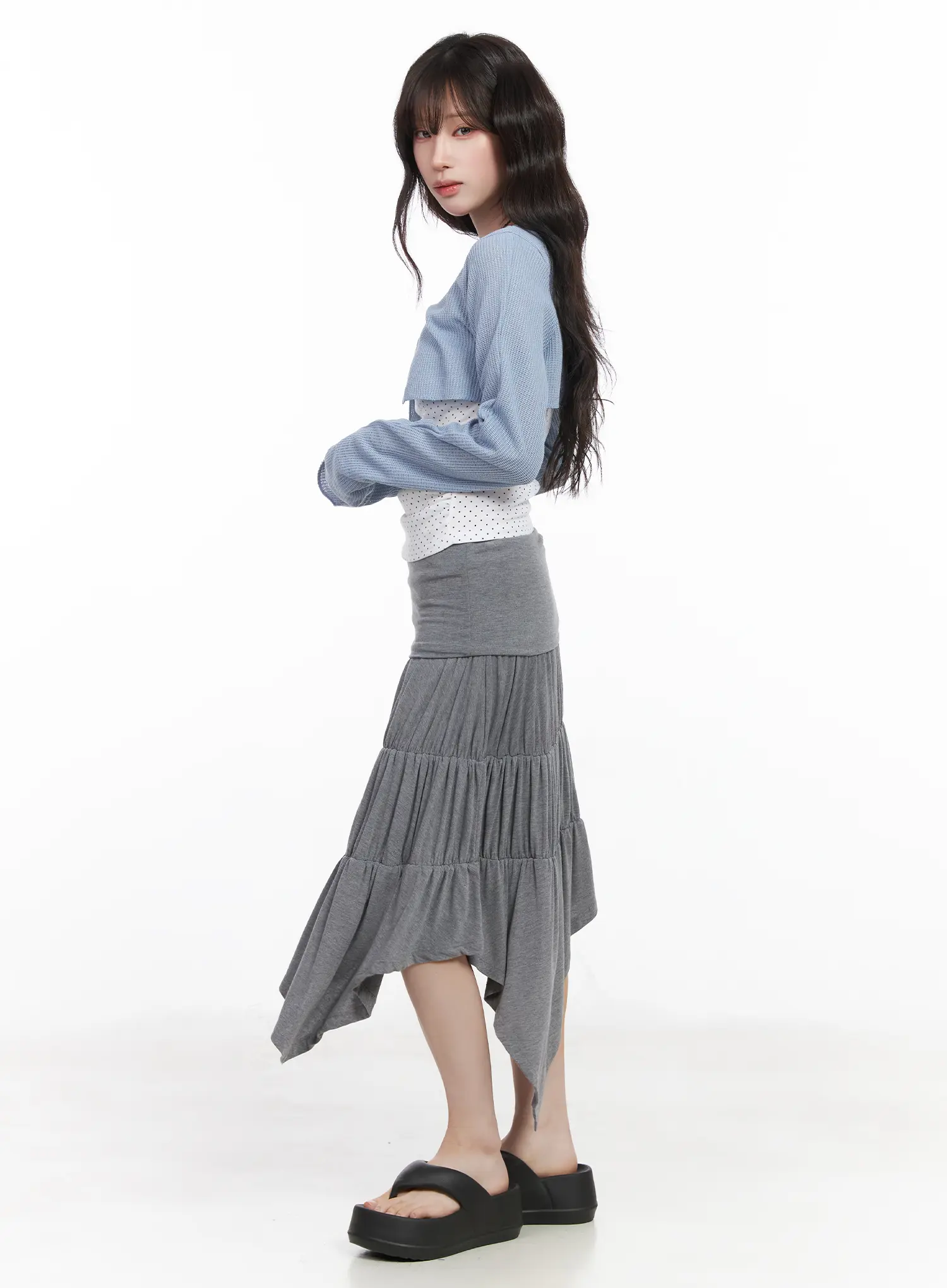 Chic Net Crop Cardigan CF519 - Image 4