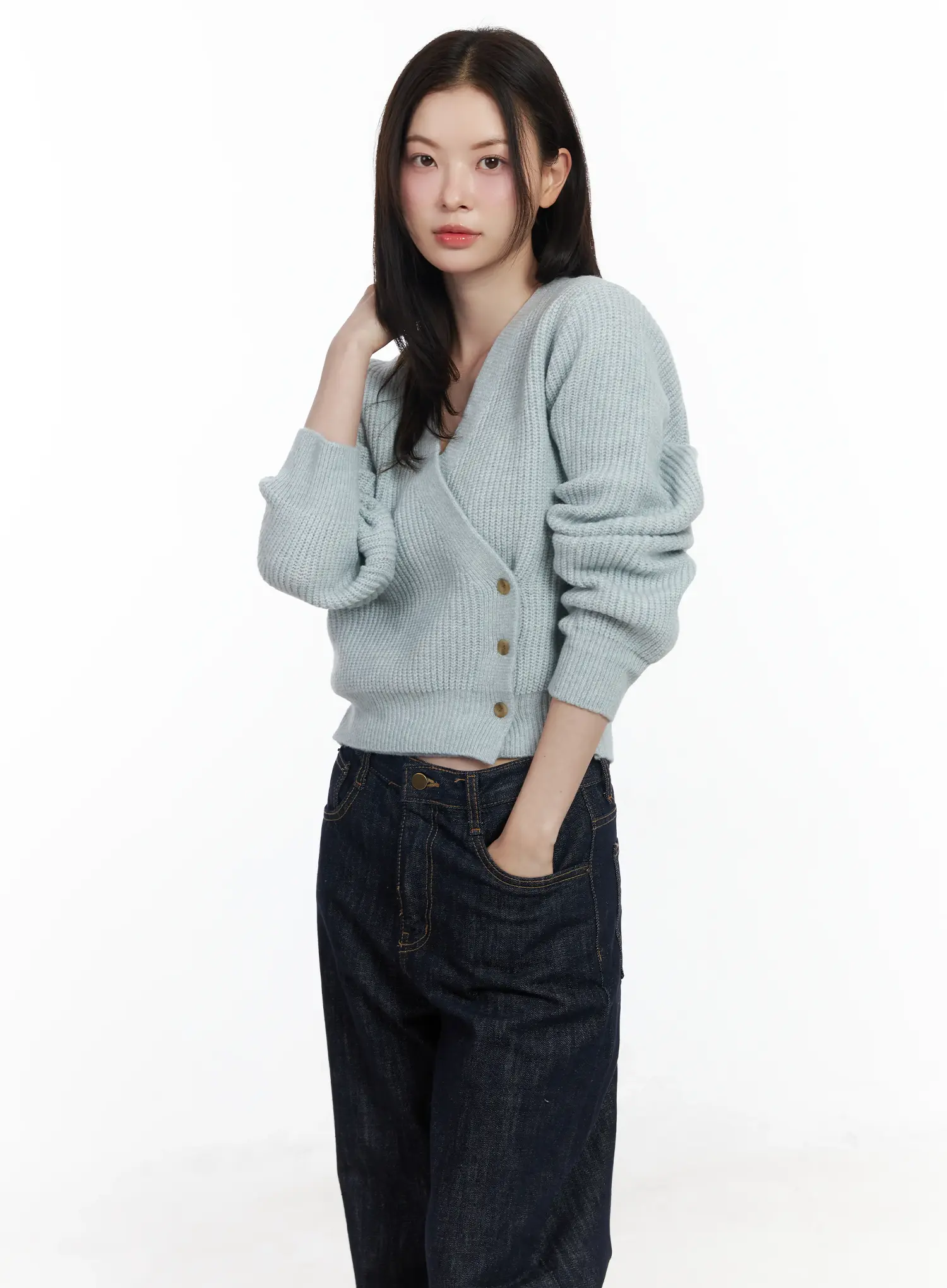Chic V-Neck Wrap Knit Cardigan IF520 - Image 12