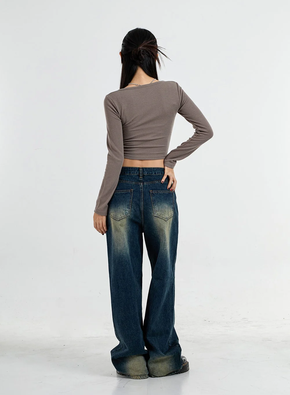 Heart Neck Crop T-Shirt CO11 - Image 12
