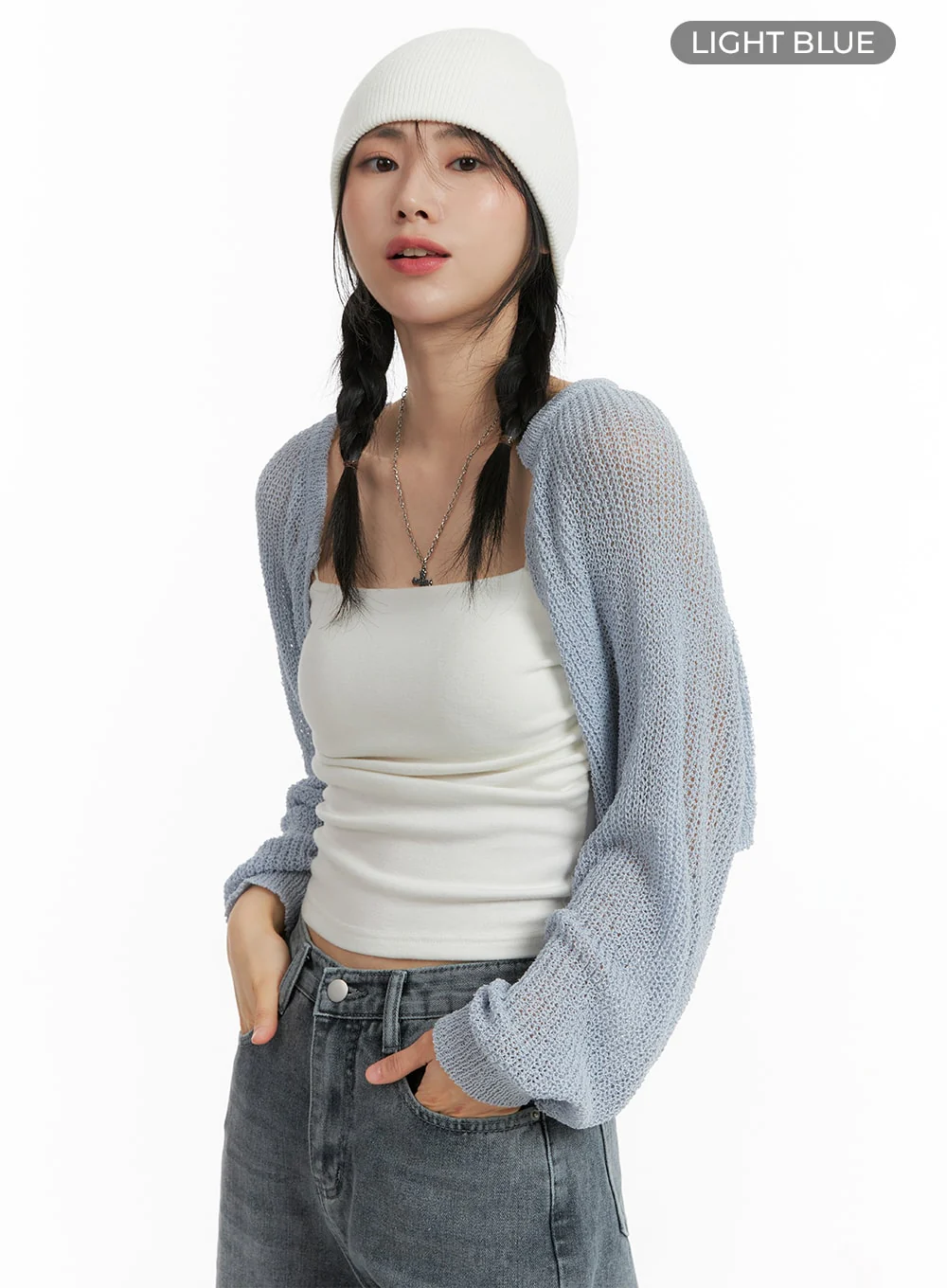 Hollow Out Knit Bolero OM412 - Image 7
