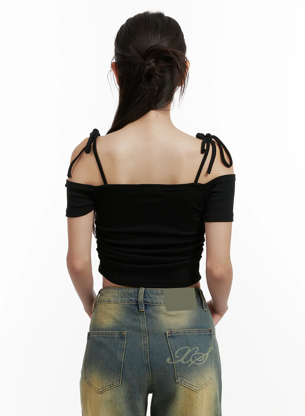 Shoulder Strap Off-Shoulder Crop Top CL431 - Image 6