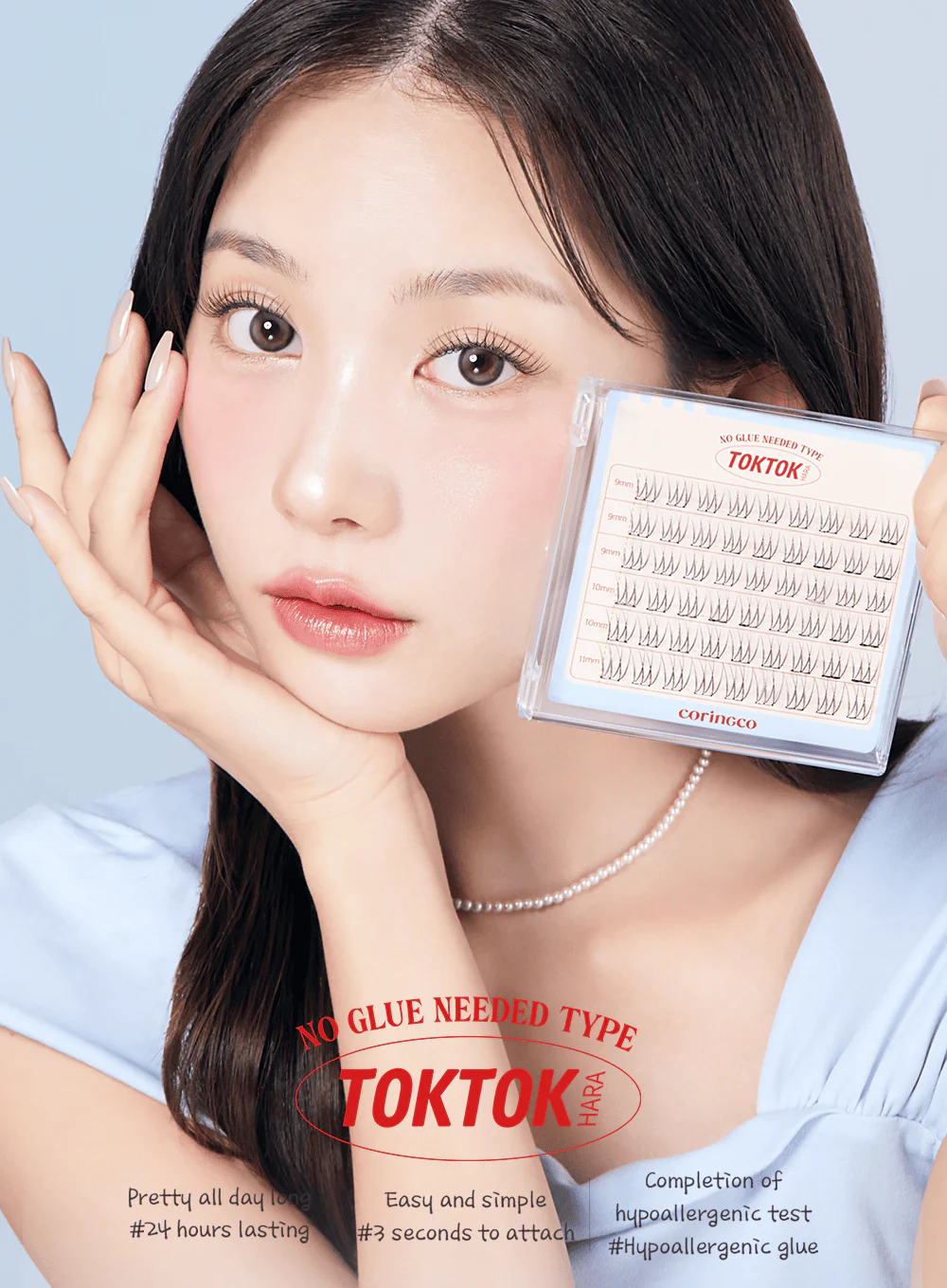 TOKTOKHARA No Glue Eyelash – Light (54pcs) - Image 6
